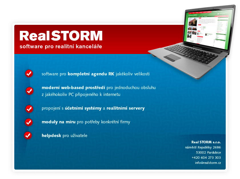 RealSTORM - software pro realitní kanceláře